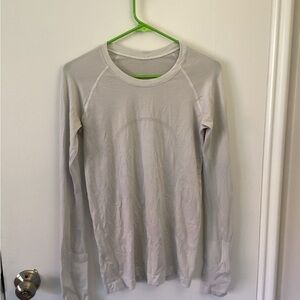 Lululemon Swiftly Tech, long sleeve full length. White